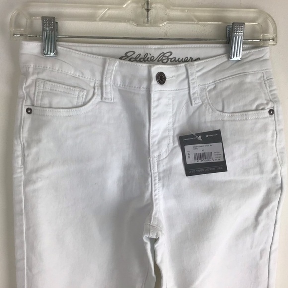 Eddie Bauer NWT girls size 16 flex knit white jeans. Skinny fit. - Picture 2 of 7